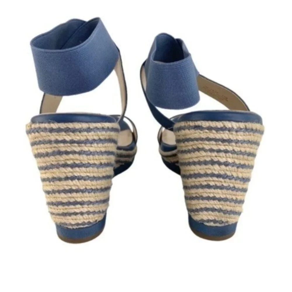 Cole Haan Grand Sense Cloud Feel Espadrille Wedge Heels in Blue - Picture 4 of 6